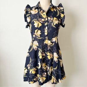 Zara Floral Shorts Romper